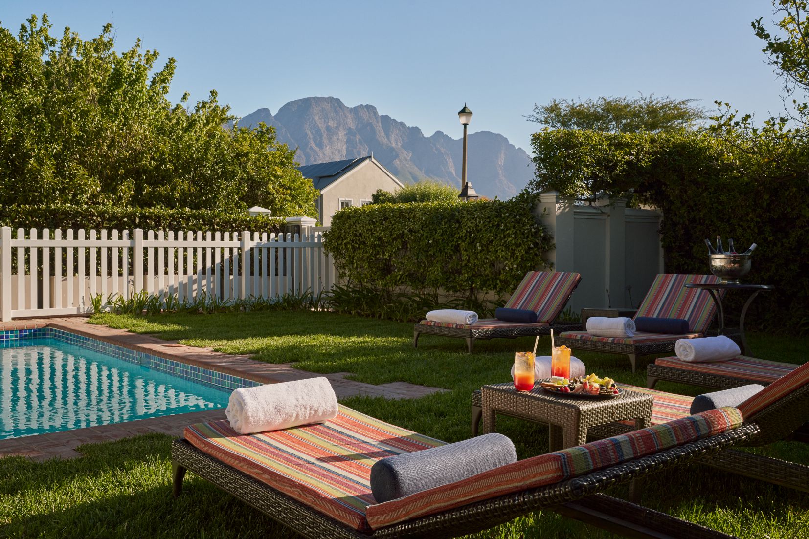 Franschhoek Cottage Luxus Ferienhaus Winelands Südafrika Mieten Garten