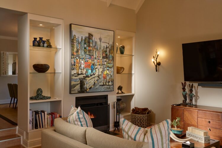 Franschhoek Cottage Luxus Ferienhaus Winelands Südafrika Mieten Tv Room
