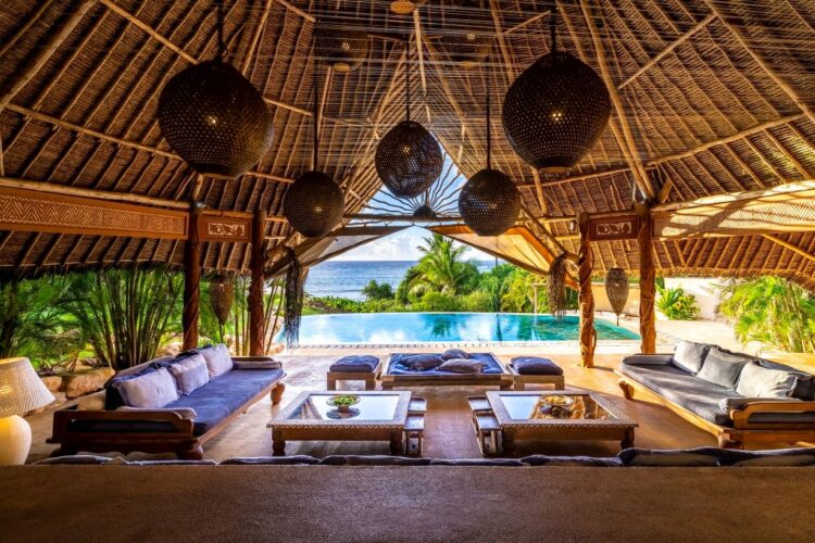 Garden Villa Luxus Ferienhaus Kenia Diani Beach Mieten Lounge