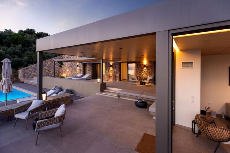 Good Life Villa Luxus Ferienhaus Skiathos Griechenland Mieten Abendstimmung