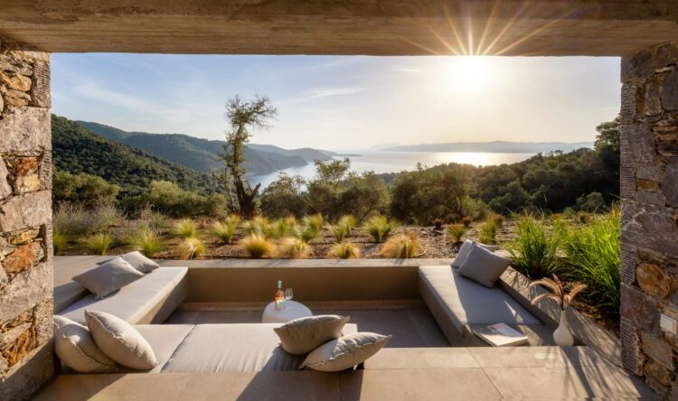 Good Life Villa Luxus Ferienhaus Skiathos Griechenland Mieten Lounge