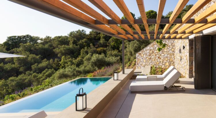 Good Life Villa Luxus Ferienhaus Skiathos Griechenland Mieten Poolbereich