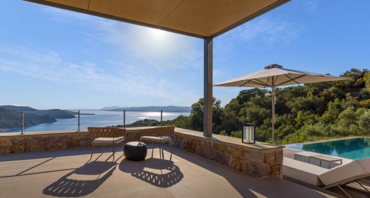 Good Life Villa Luxus Ferienhaus Skiathos Griechenland Mieten Terrasse