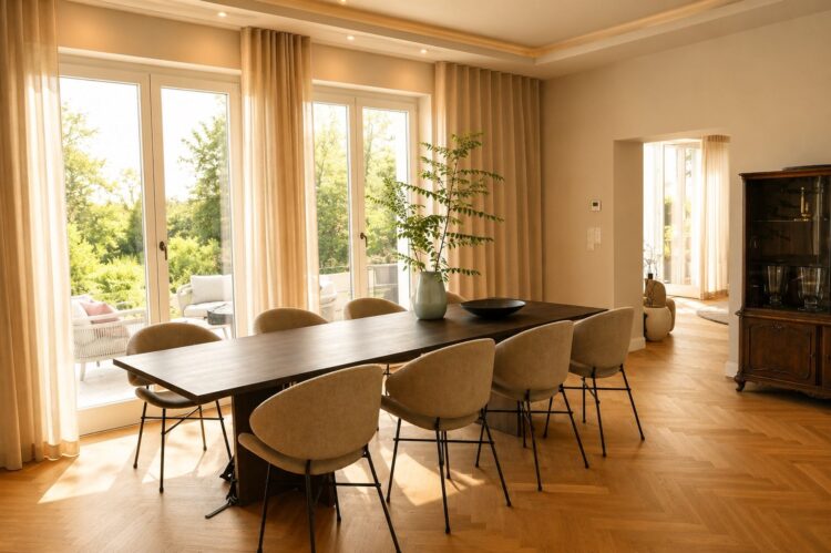 Hideaway Rheintal Luxus Ferienhaus Deutschland Mieten Esstisch