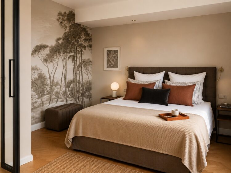 Hideaway Rheintal Luxus Ferienhaus Deutschland Mieten Schlafzimmer
