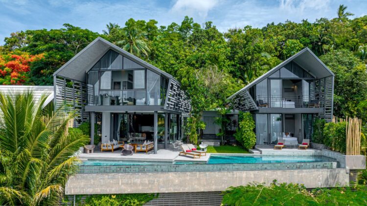 Hin Butik Villa Luxus Ferienhaus Koh Samui Mit Pool Frontansicht