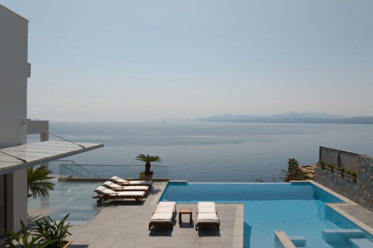 Iconic Sea Villa Luxus Ferienhaus Kreta Mieten Poolbereich
