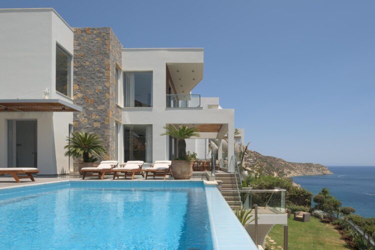 Iconic Sea Villa Luxus Ferienhaus Kreta Mieten Poolterrasse