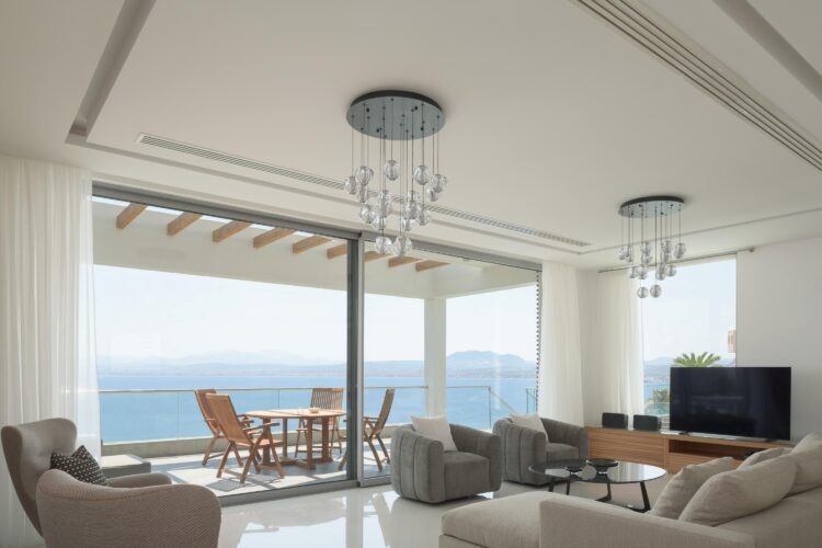 Iconic Sea Villa Luxus Ferienhaus Kreta Mieten Wohnzimmer