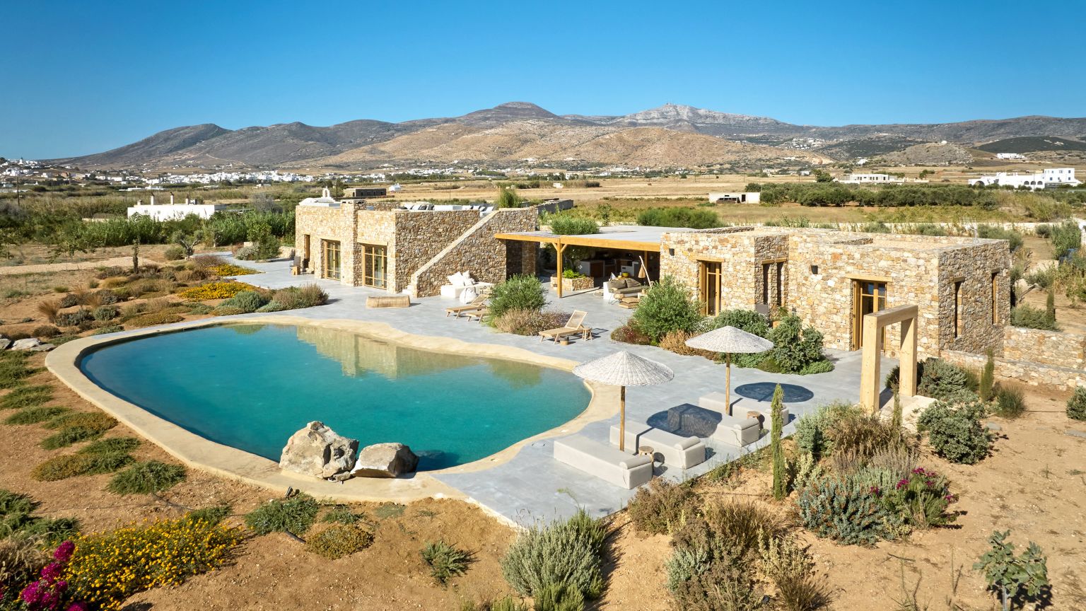 Interieurvilla Molos Beach Exklusives Ferienhaus Paros Mit Pool Mieten Lagunenpool