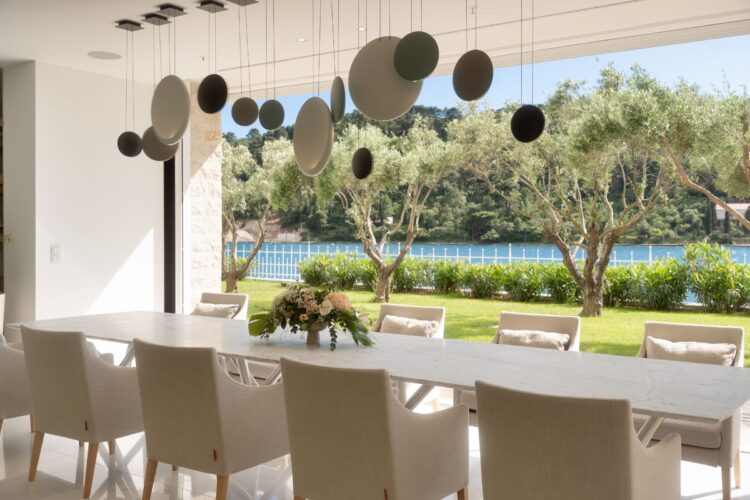 Island Estate Dubrovnik Luxus Ferienhaus Kroatien Mieten Esstisch