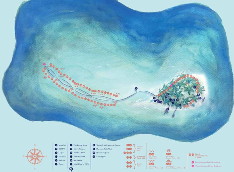 Island Map Joali Maldives