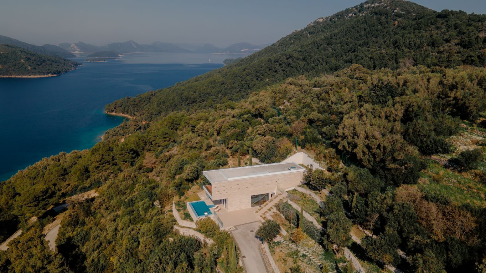 Island Nest Dubrovnik Luxus Ferienhaus Kroatien Mieten Drohne