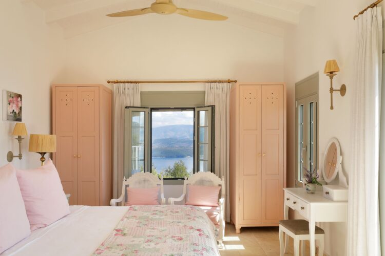 Kalami House Luxus Ferienhaus Korfu Mieten Bett