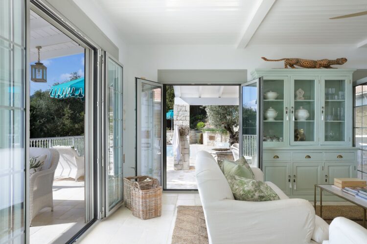Kalami House Luxus Ferienhaus Korfu Mieten Wohnzimmer