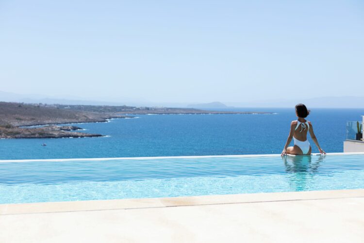 Kalathas Beachview Villa Luxus Ferienvilla Kreta Infinitypool