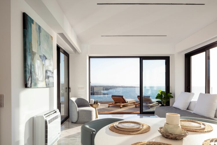 Kalathas Beachview Villa Exklusives Ferienhaus Kreta Wohnen Links