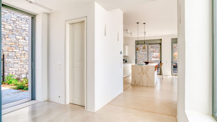 Kalos Retreat Luxus Ferienhaus Paros Mit Meerblick Mieten Flur