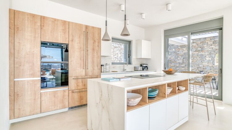 Kalos Retreat Luxus Ferienhaus Paros Mit Meerblick Mieten Küche