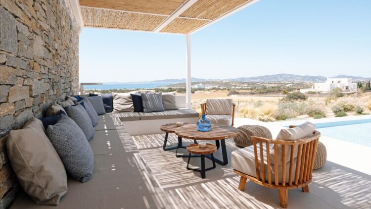 Kalos Retreat Luxus Ferienhaus Paros Mit Meerblick Mieten Lounge