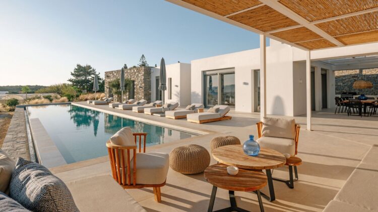 Kalos Retreat Luxus Ferienhaus Paros Mit Meerblick Mieten Poolterrasse