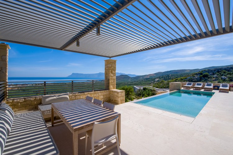 Ferienhaus Kreta mit Meerblick - Hillside Villa Kissamos