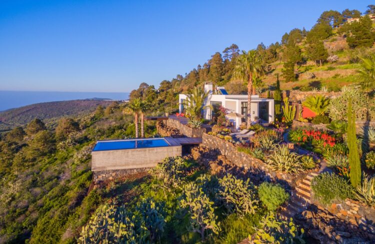 La Casita Luxuriöses Ferienhaus La Palma Kanaren Mit Pool Außenansicht