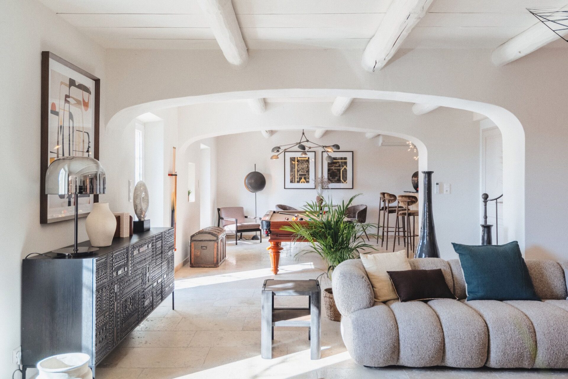 Le Mas Maussane Luxus Ferienhaus Provence Mieten Wohnbereich