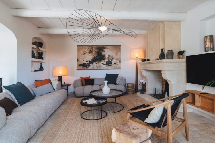 Le Mas Maussane Luxus Ferienhaus Provence Mieten Wohnzimmer