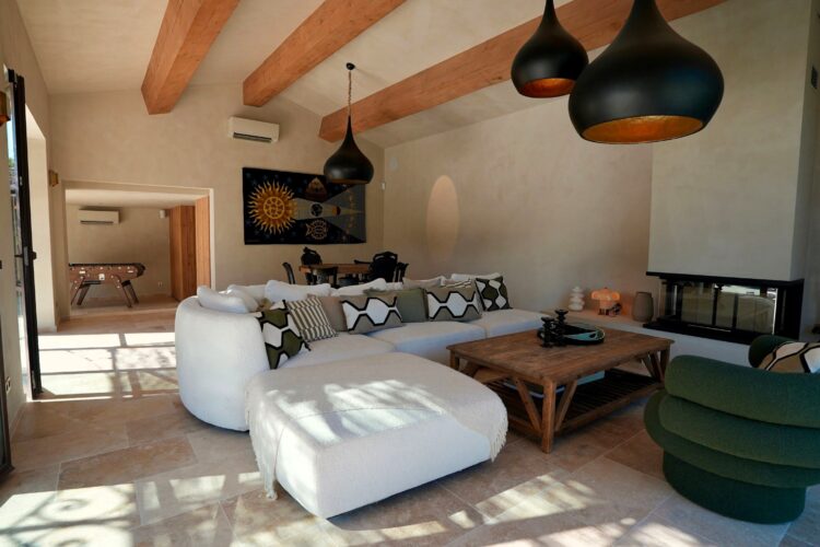 Le Mas Mouton Luxus Ferienhaus Provence Mieten Wohnzimmer