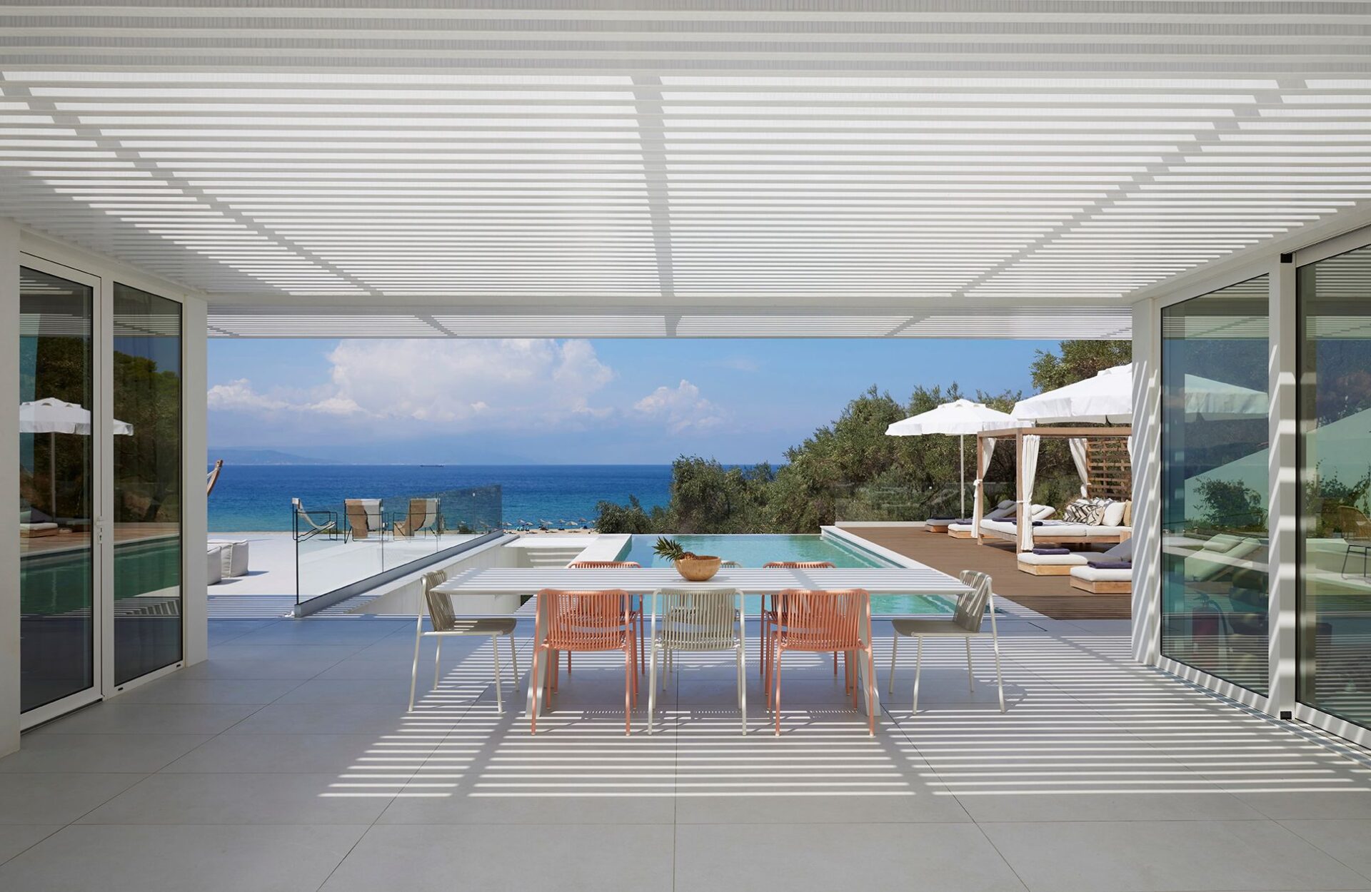 Ligaries Beach Villa Luxus Ferienhaus Skiathos Griechenland Mieten Alfresco