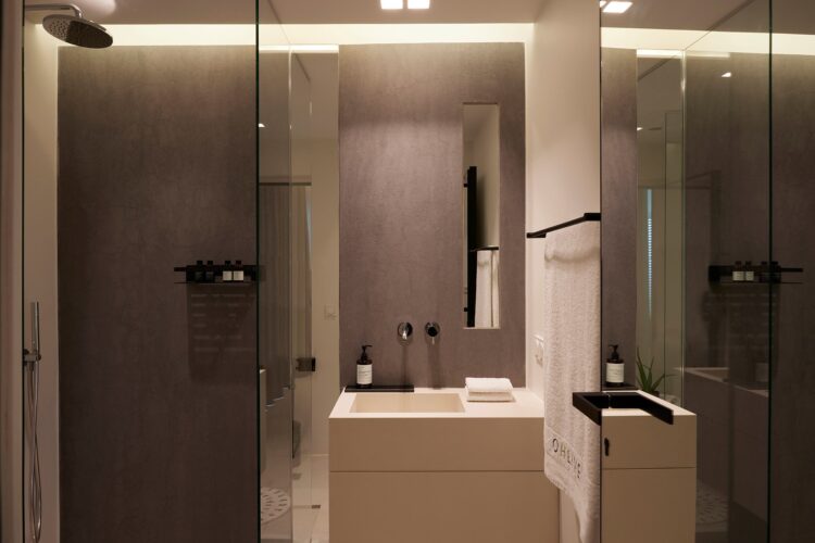 Ligaries Beach Villa Luxus Ferienhaus Skiathos Griechenland Mieten Bad