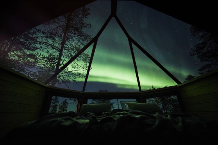 Luonto Iglu Luxus Glas Suite Lappland Mieten Nordlicht