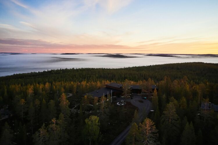 Luonto Lodge Luxus Ferienvilla Lappland Mieten Ausblick