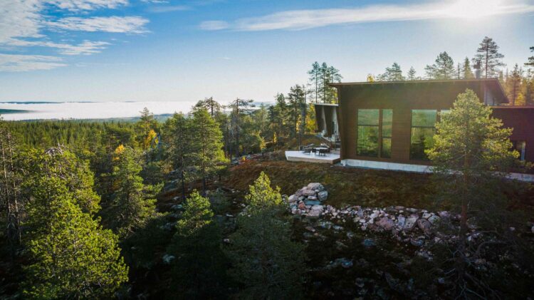 Luonto Lodge Luxus Ferienvilla Lappland Mieten Außenansicht