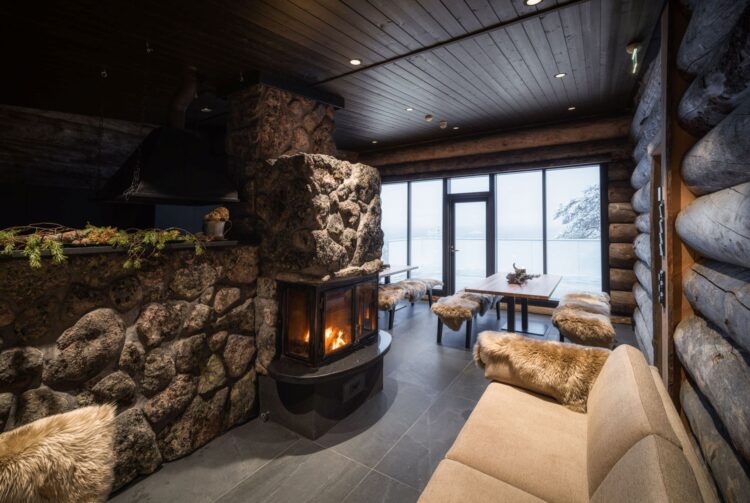 Luonto Lodge Luxus Ferienvilla Lappland Mieten Bbq Bar