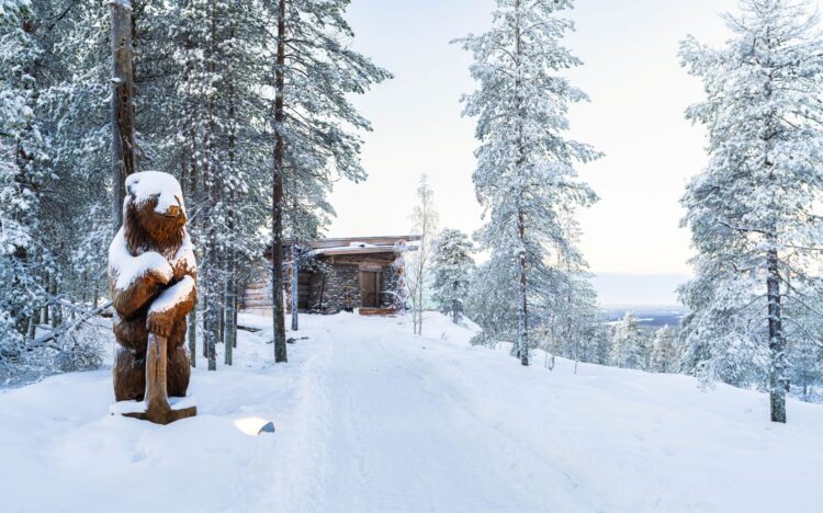 Luonto Lodge Luxus Ferienvilla Lappland Mieten Bar