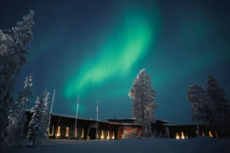 Luonto Lodge Luxus Ferienvilla Lappland Mieten Lights