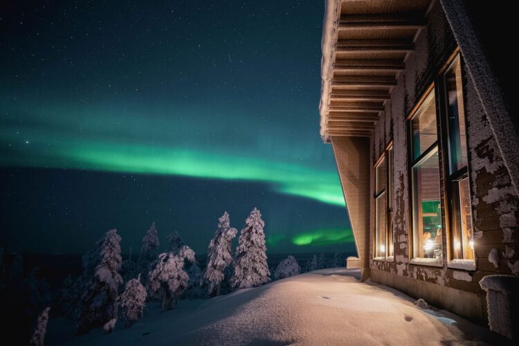 Luonto Lodge Luxus Ferienvilla Lappland Mieten Nordlichter