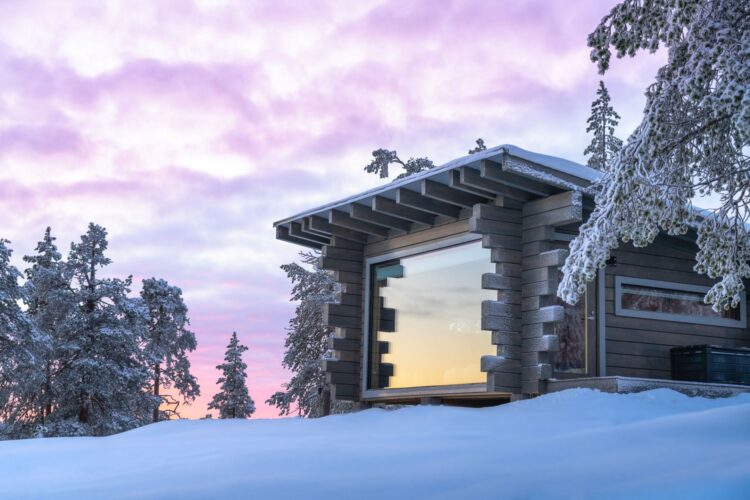 Luonto Lodge Luxus Ferienvilla Lappland Mieten Panoramasauna