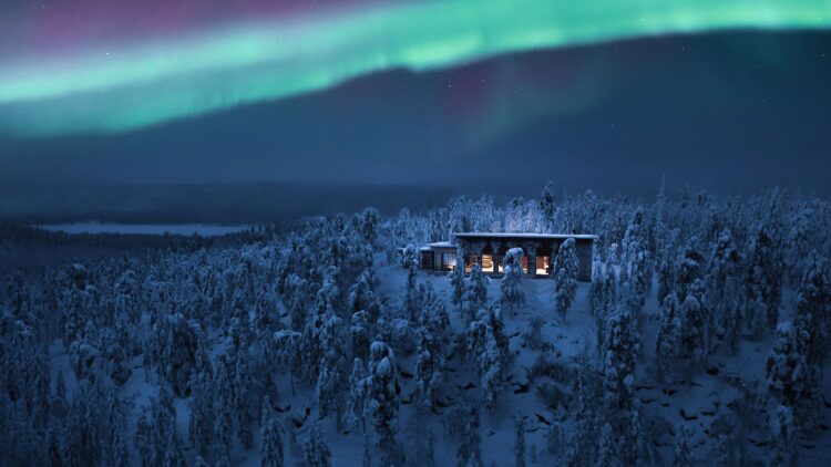 Luonto Lodge Luxus Ferienvilla Lappland Mieten Spa
