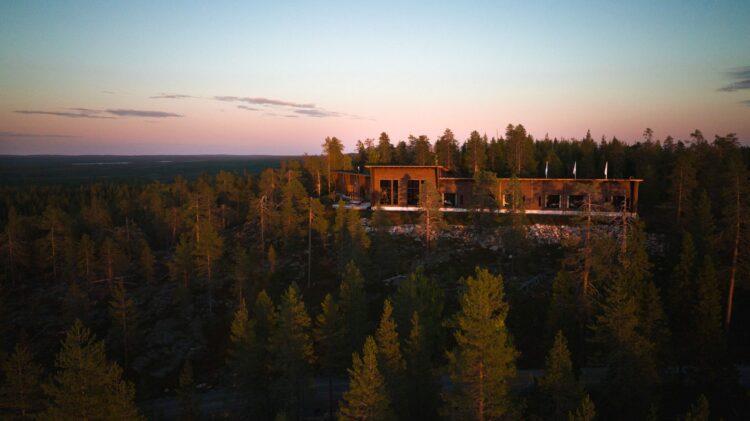 Luonto Lodge Luxus Ferienvilla Lappland Mieten Sunset
