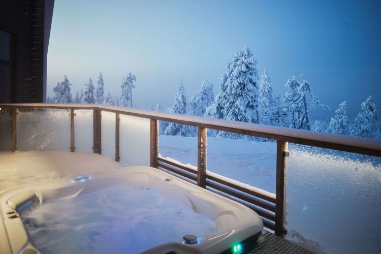 Luonto Lodge Luxus Ferienvilla Lappland Mieten Whirlpool