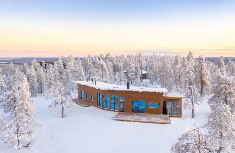 Luonto Villa Luxus Ferienhaus Lappland Mieten Frontansicht