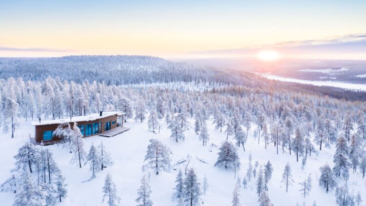 Luonto Villa Luxus Lodge Lappland Mieten Lage