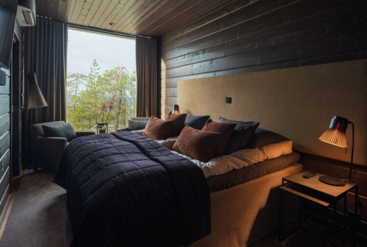 Luonto Villa Luxus Lodge Lappland Mieten Schlaf