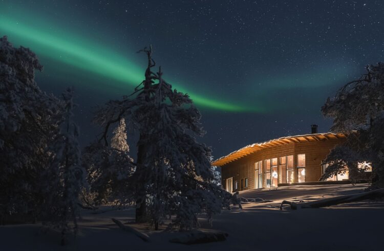 Luonto Villa Luxus Lodge Lappland Mieten Nacht