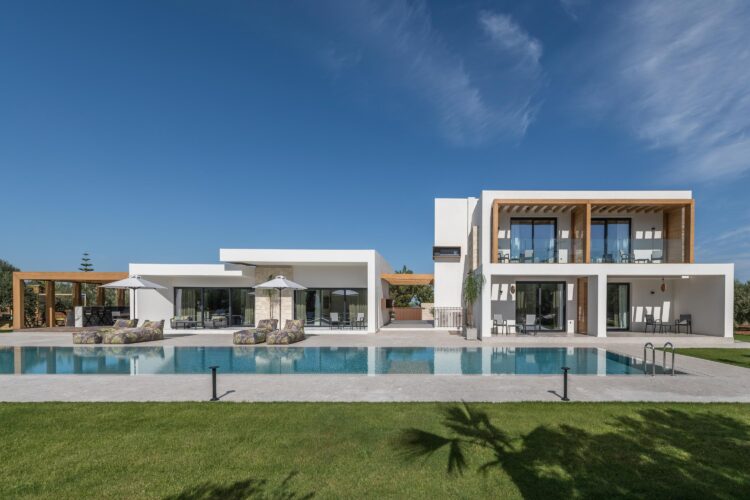 Lush Life Villa Luxus Ferienhaus Kreta Mieten Außenansicht