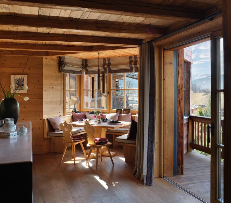 Luxury Chalet Kitzbühel Luxus Ferienhaus Österreich Essecke