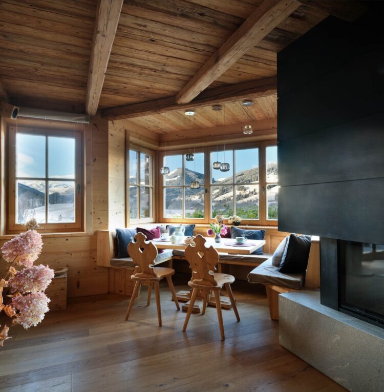 Luxury Chalet Kitzbühel Luxus Ferienhaus Österreich Wohnzimmer
